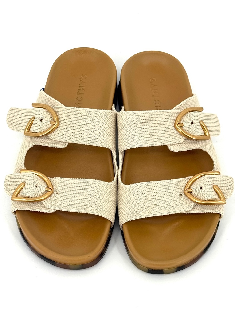 Rothy Buckle Slide Summer Sandals Off White - Picture 5 of 8